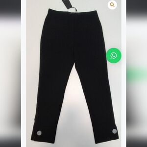 Armani Exchange Trousers with Silver Button Ankle Snap Detail Sz 4 NWT